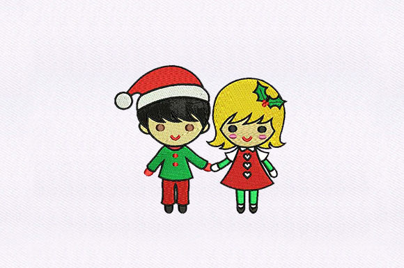 Boy and Girl Embroidery Design