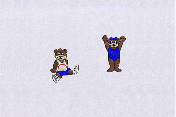 Cute Bear Couple: A Seasonal Embroidery Gem