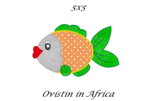 Green Sassy Applique Fish