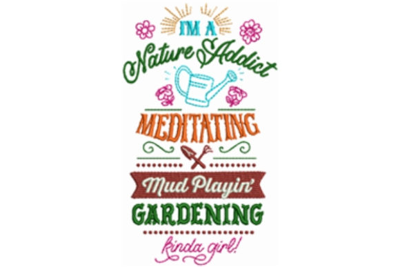 Nature Addict Embroidery Design
