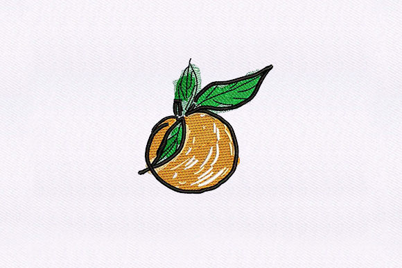 Orange Sketch: A Friendly, Versatile Embroidery Design for Small Business Branding