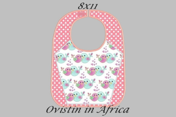 Pink Adorable Baby Bib Large