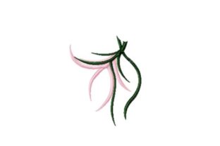 Pink Maiden Flower Embroidery