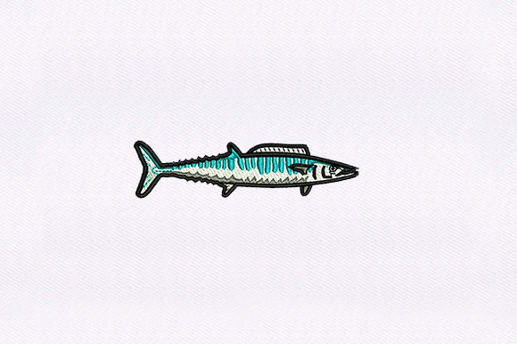 Seafood Wahoo Fish Embroidery